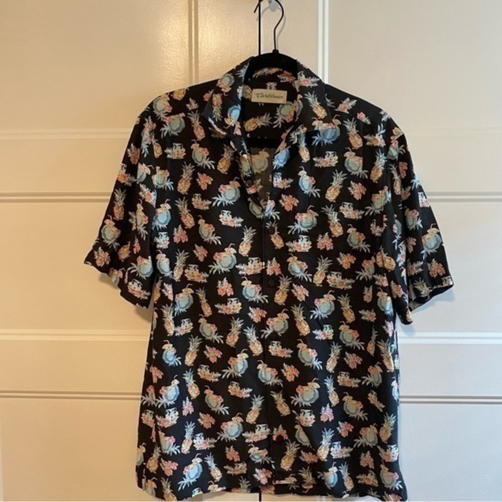 Chubbies Men’s Tropical Short Sleeve Button Down Casual Palm Tree Dress Shirt S